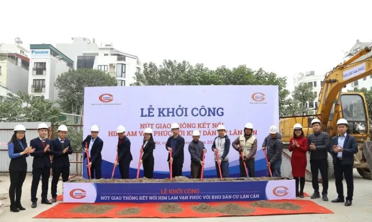 Lễ khởi công nút giao thông kết nối Him Lam Vạn Phúc với khu dân cư lân cận diễn ra vào ngày sáng 9/1